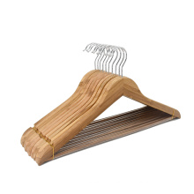 high quality bamboo stick clothes hanger for coat